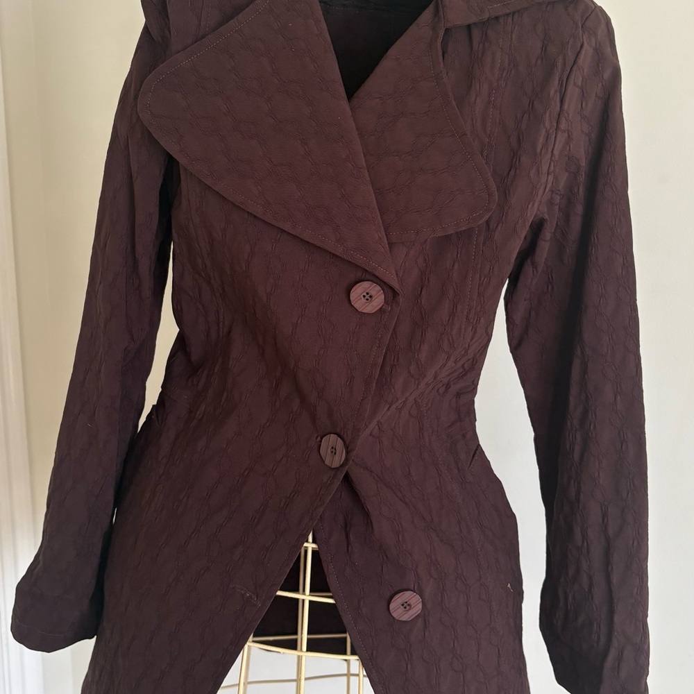 Elegant Chocolate, Brown Women's Coat.
